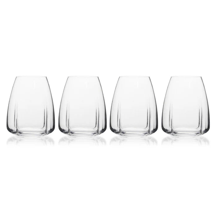 STEMLESS GLASS SET OF 4 tulip