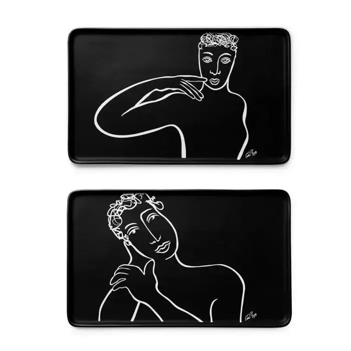 PLATTER RECTANGLE SET OF 2 in good taste