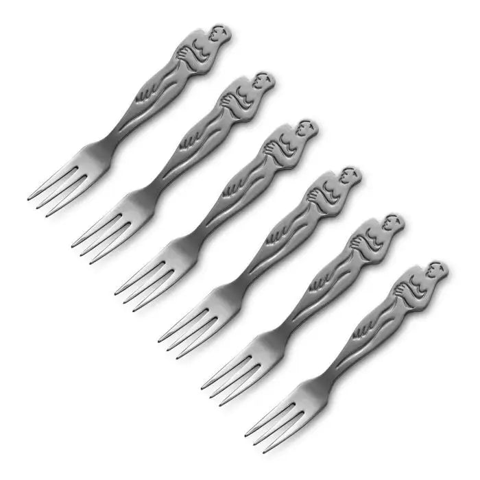 CAKE FORK SET OF 6 woman