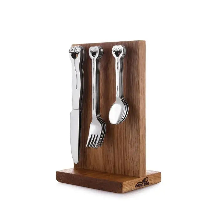 CUTLERY 20pc SET AND STAND hanging wave