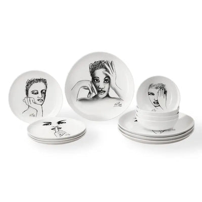 DINNERWARE 12pc SET
Modern Sketchbook Mix