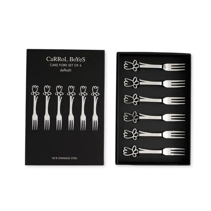 CAKE FORK SET OF 6 daffodil