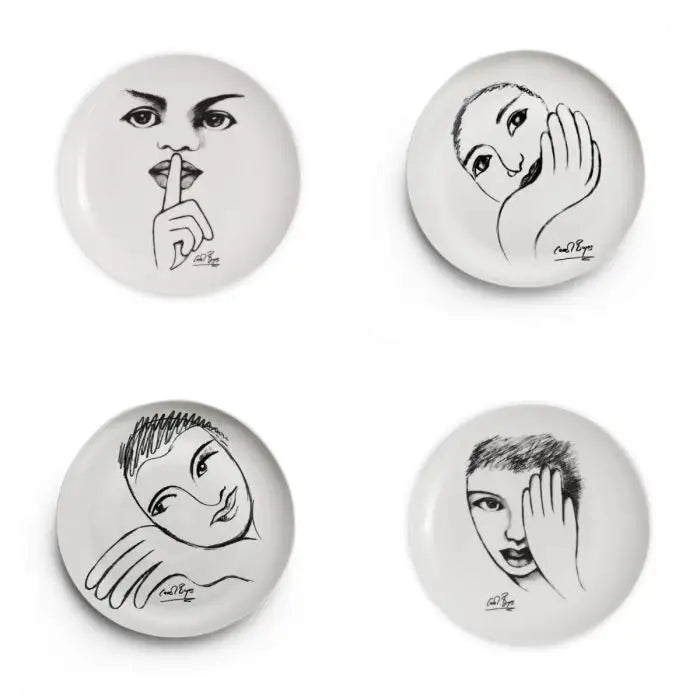 Sketchbook Mix SIDE PLATE SET OF 4