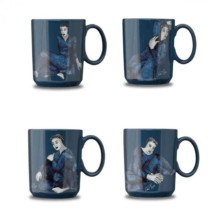 MUG SET OF 4 indigo blues