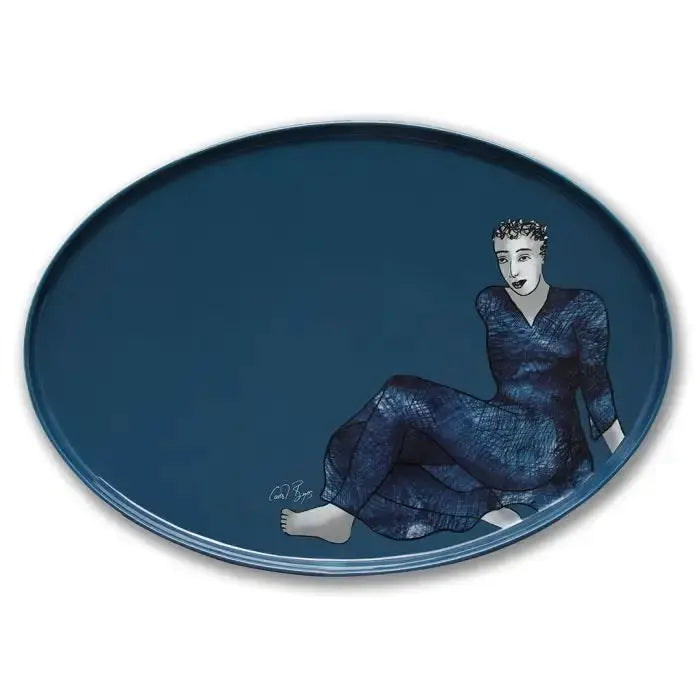PLATTER OVAL indigo blues